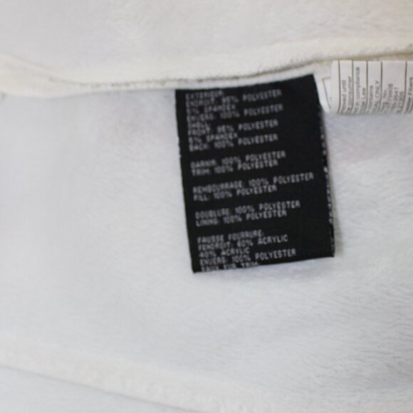 Via Spiga white  hooded fur zip ladies  light  quilted pattern coat  size small - Picture 7 of 8